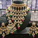 Sai Fashion Gold Plated Kundan Stone & Beads Necklace Set