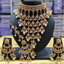 Sai Fashion Gold Plated Kundan Stone & Beads Necklace Set