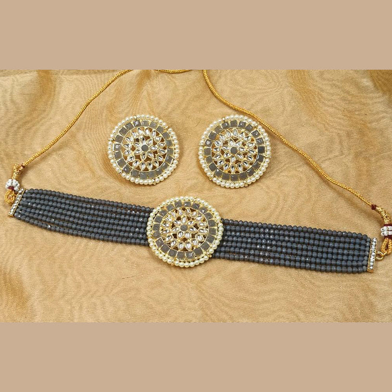 Sai Fashion Gold Plated Kundan & Pearl Necklace Set