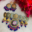 Shagna Gold Plated Meenakari & Kundan Beads Necklace Set