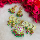 Shagna Gold Plated Meenakari & Kundan Beads Necklace Set