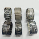 SK Creations Silver Plated Pack Of 6 Openable Kada For Women ( assorted design )