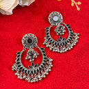 Shringarstreet Light Weight Oxidised Black Chandbali Style Earring