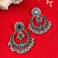 Shringarstreet Light Weight Oxidised Black Chandbali Style Earring