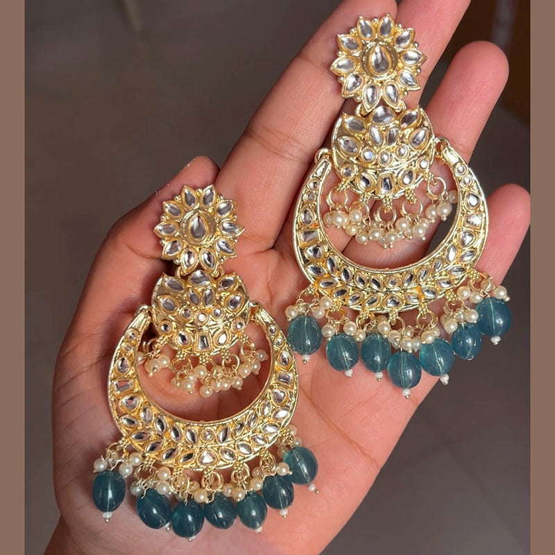 Shringarstreet Gold Plated Kundan Stone Dangler Earrings