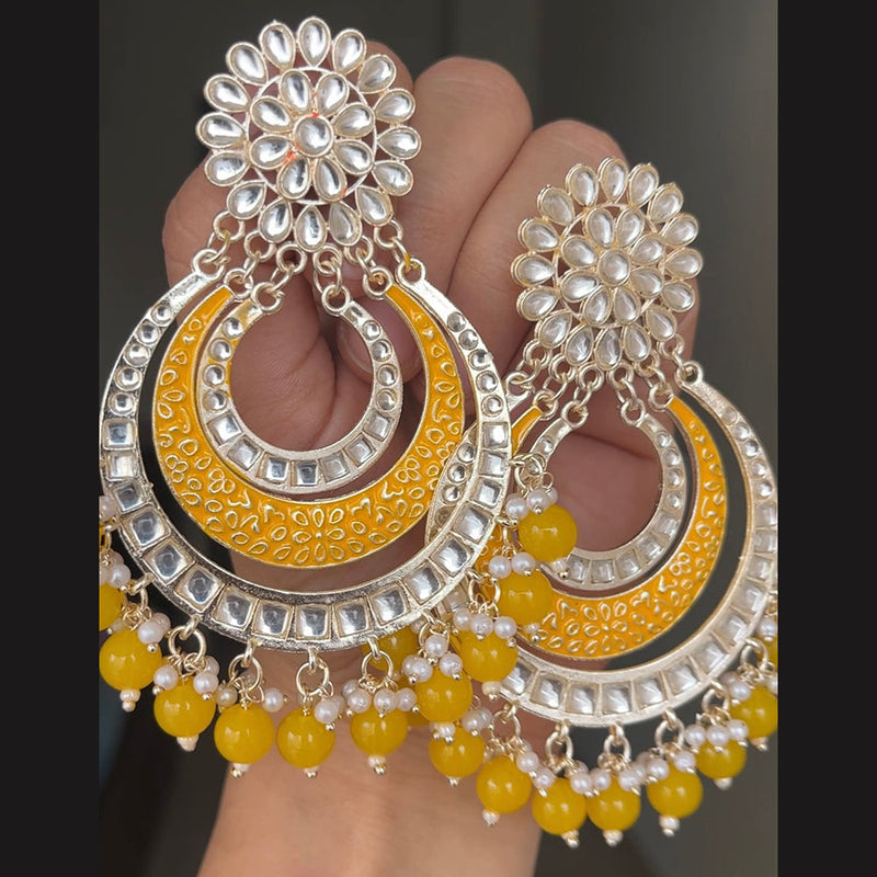 Shringarstreet Gold Plated Kundan Stone Dangler Earrings