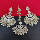 Shringarstreet Light Weight Kundan Stone Necklace Set With Maangtika