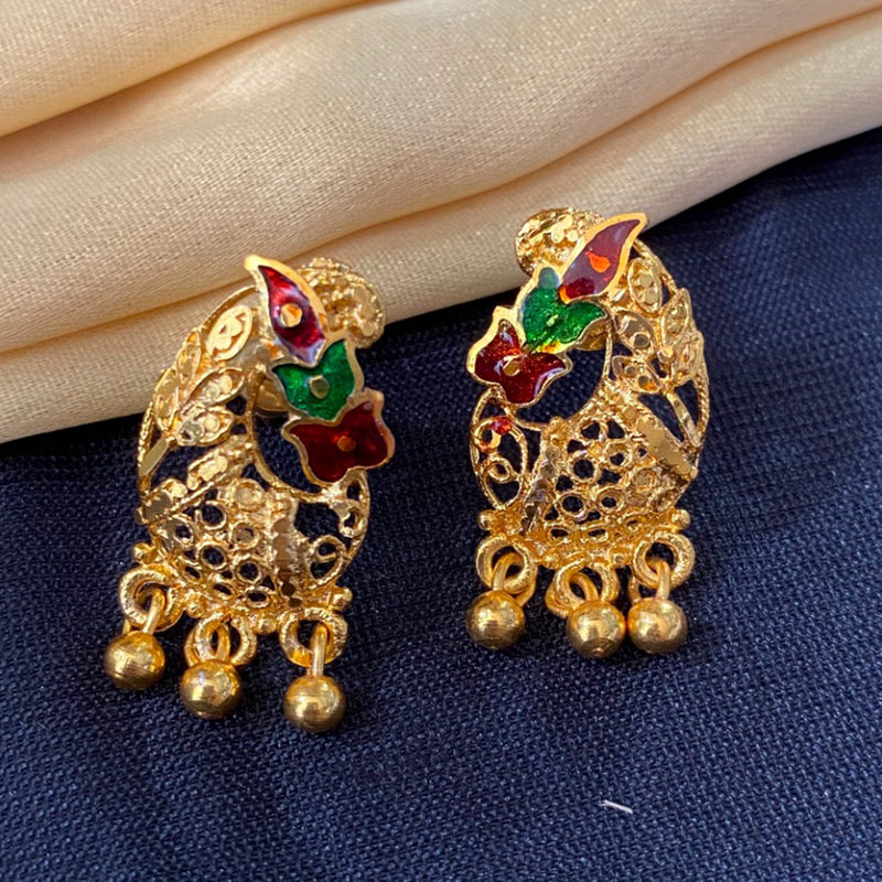 Mahavir Forming Gold Plated Dangler Earrings