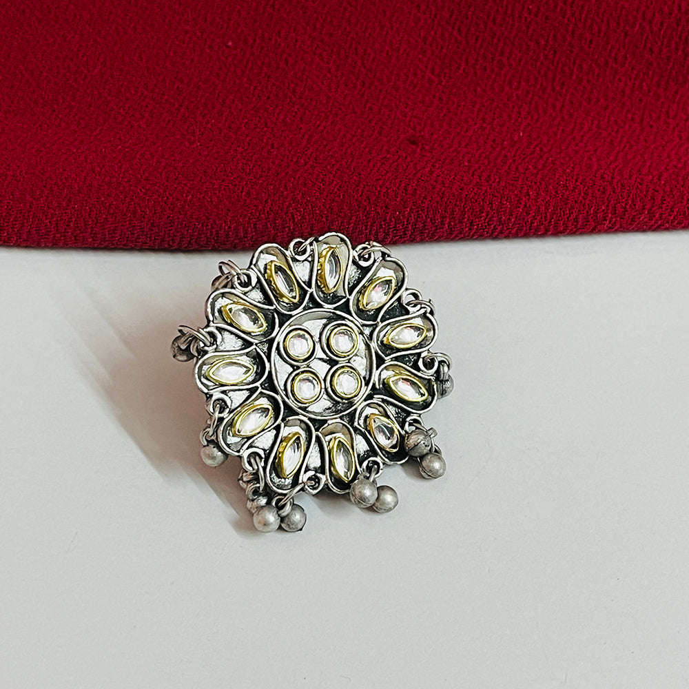 Shringarstreet Oxidised Plated Adjustable Ring