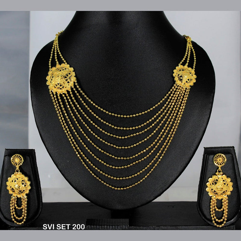 Mahavir Forming Gold Necklace Set  - SVI SET 200