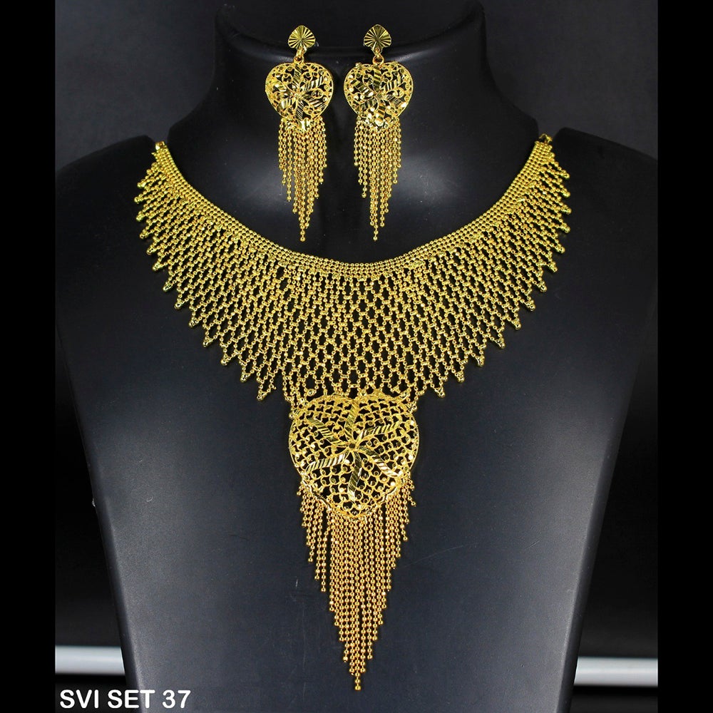 Mahavir Forming Gold Necklace Set - SVI SET 37