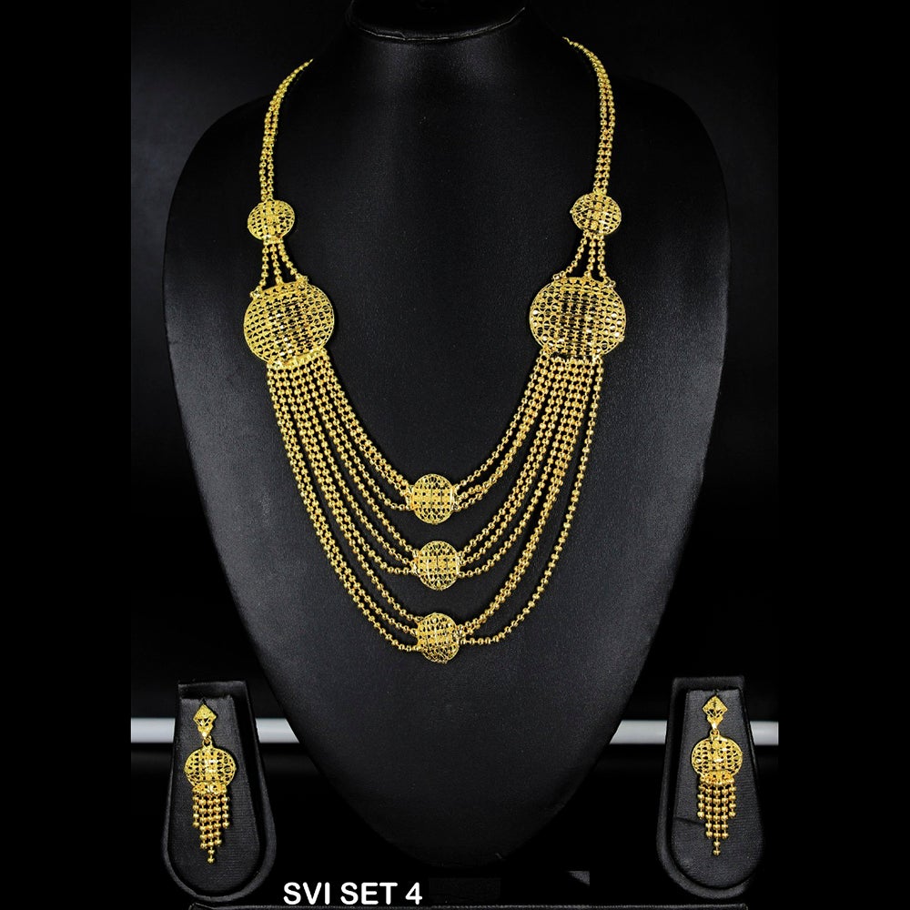 Mahavir Forming Gold Necklace Set - SVI SET 4