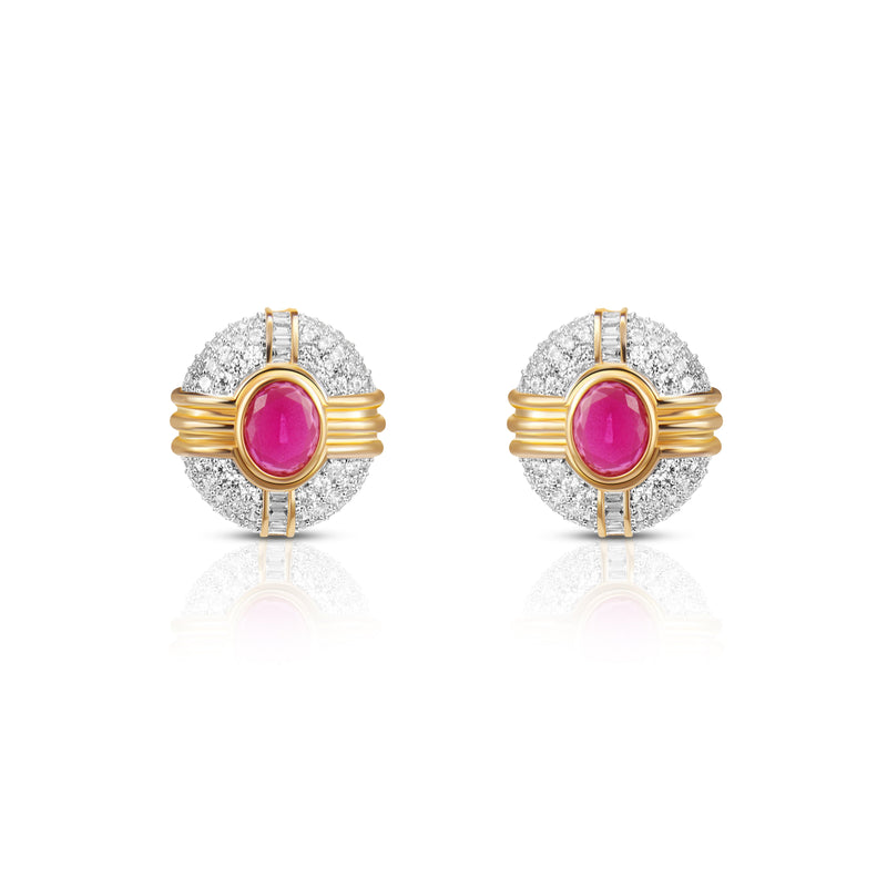 Nipura Scarlet Duchess Maze earrings