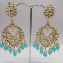 Shreeji Kundan Stone Gold Plated Dangler Earrings - ShreejiEar24