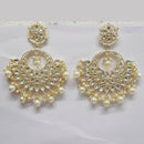 Shreeji Kundan Stone Gold Plated Dangler Earrings - ShreejiEar45