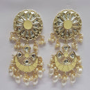 Shreeji Kundan Stone Gold Plated Dangler Earrings - ShreejiEar53