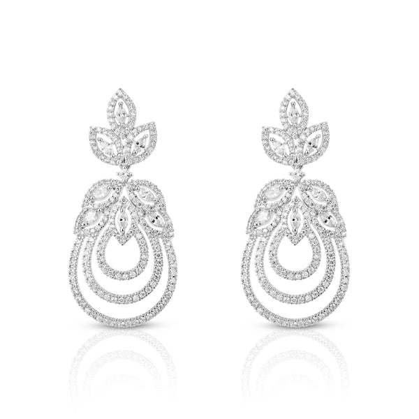 Nipura Silver Bouquet of Love Danglers