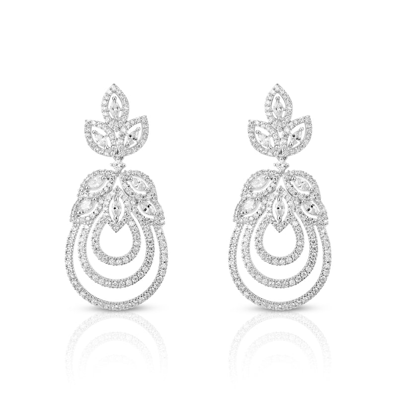 Nipura Silver Bouquet of Love Danglers