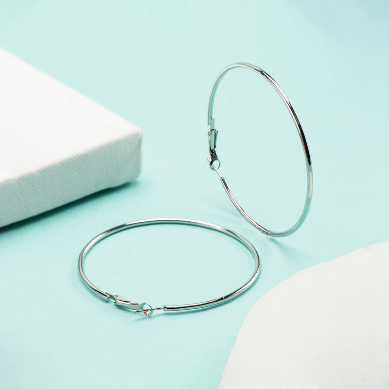 Nipura Silver Classic Hoops