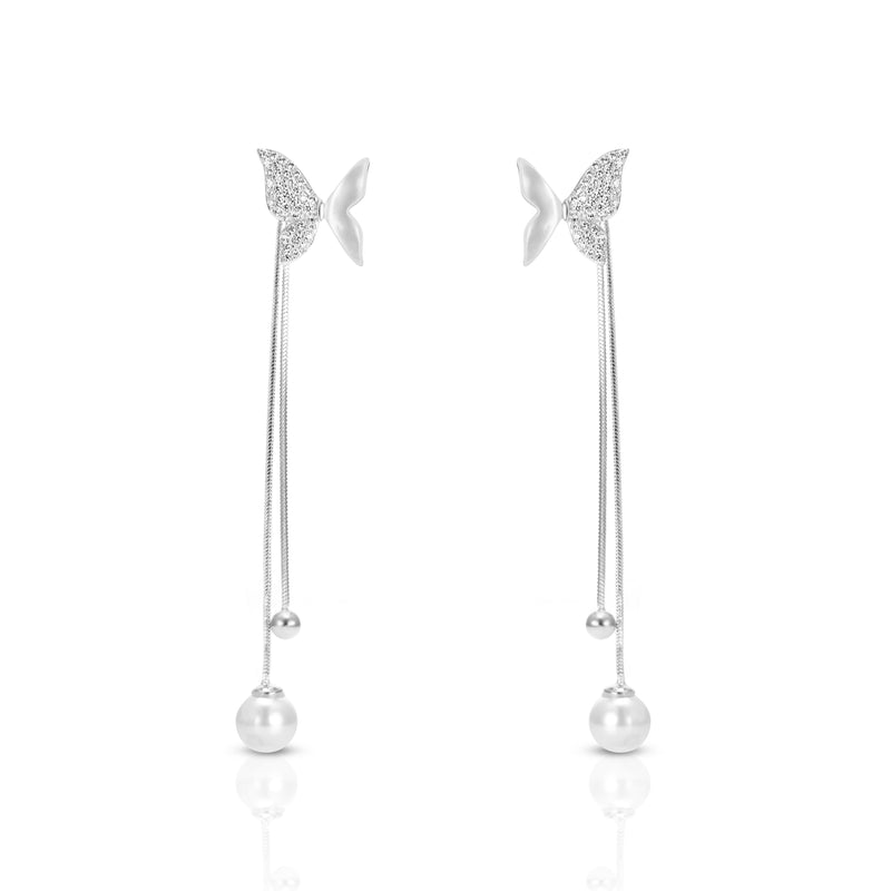 Nipura Silver Vanya Pearl drip Danglers