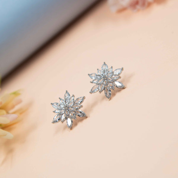Nipura Snow Bloom Stud Earrings