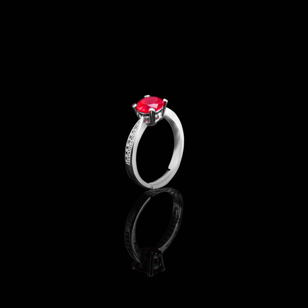 Nipura Solitaire Ruby Zircon Ring