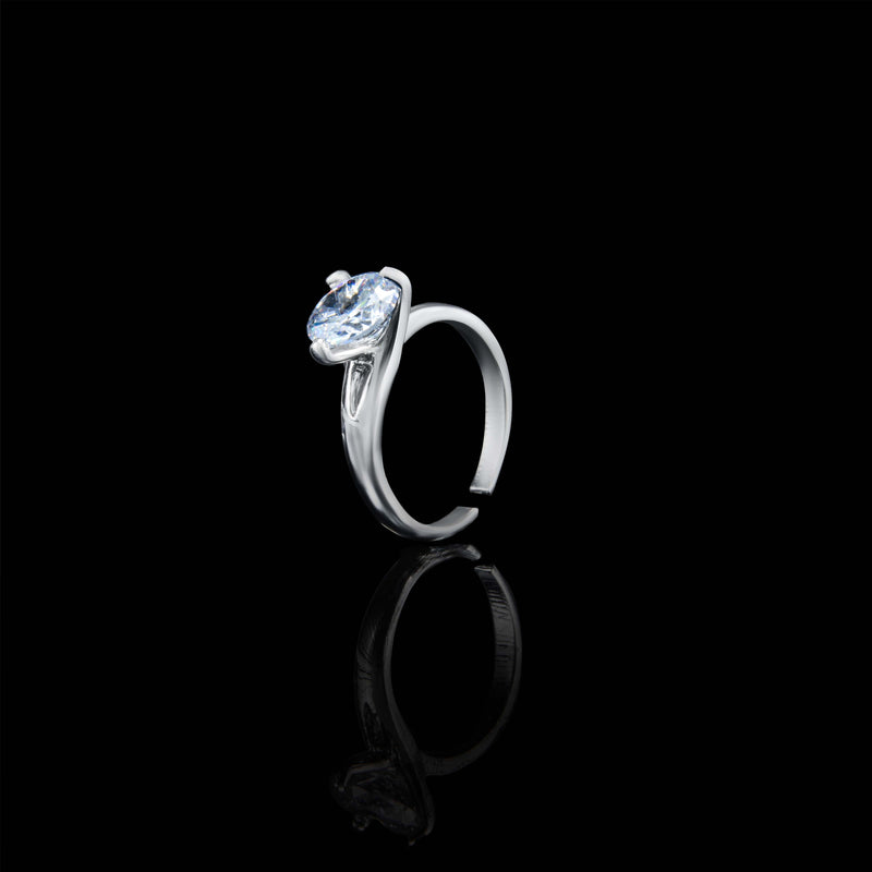 Nipura Solitaire Zircon Twist Ring