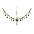 Etnico 18K Gold Plated Kundan Studded Bridal Matha Patti/Maang Tikka for Women (T2057G)