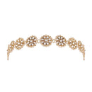 Etnico18k Gold Plated Traditional Floral Kundan Pearl Studded Rajasthani Sheeshphool/ Mathapatti for Women (T2064W)
