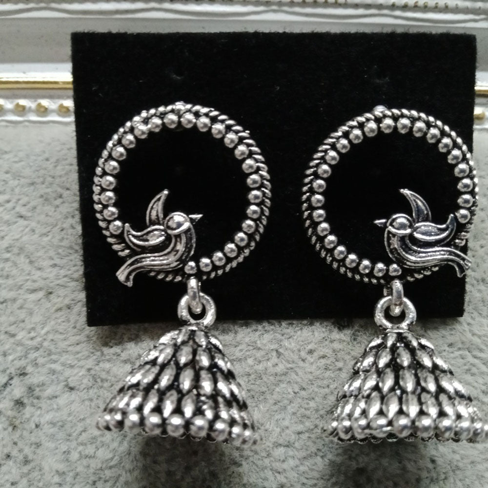 Tahura Oxidized Plated Pack Of 24  Jhumki Earrings