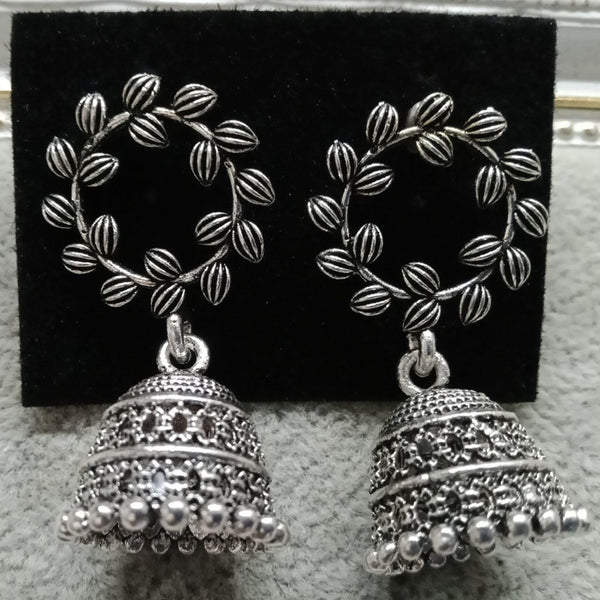 Tahura Oxidized Plated Pack Of 24  Jhumki Earrings - TAHEAR56