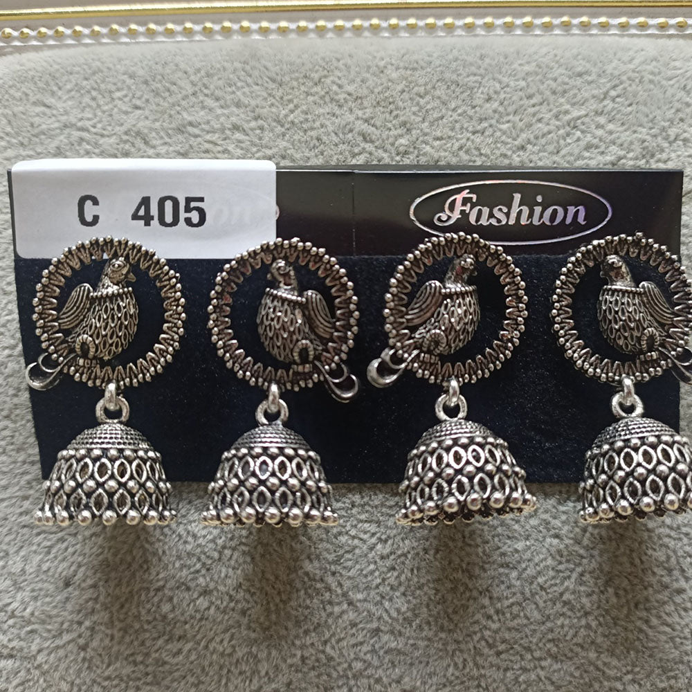 Tahura Oxidized Plated Pack Of 24  Jhumki Earrings - TAHEAR96