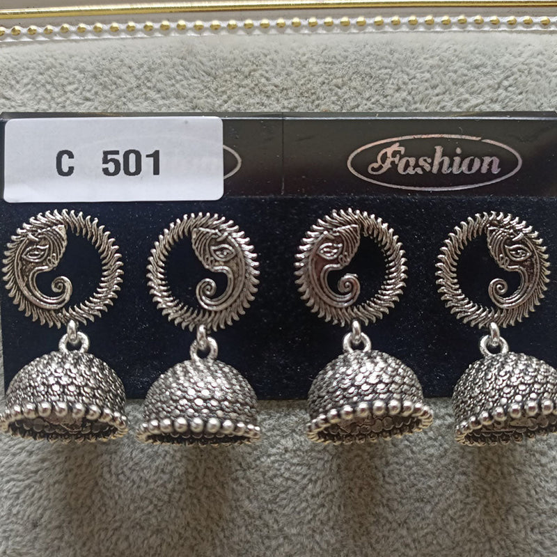 Tahura Oxidized Plated Pack Of 24  Jhumki Earrings - TAHEAR97