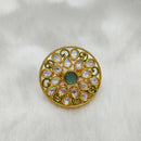Tarangavi Green Kundan Gold Plaetd Ring