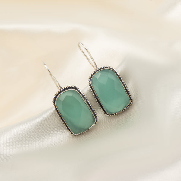 Nipura Teal Crystal Drop Earrings