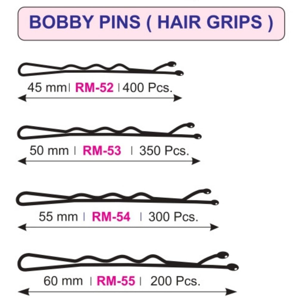 Vilayti Iona Black Bobby Hair Pin Hair Grip Pack