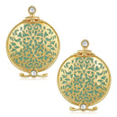 Mahi Rose Gold Plated Ethnic Circular Dangler Earrings for Women (VECJ100213)