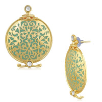 Mahi Rose Gold Plated Ethnic Circular Dangler Earrings for Women (VECJ100213)