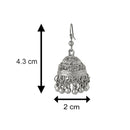 Mahi Rhodium Plated Traditional Jhumki Earrings for Womens(VECJ100221)