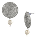 Mahi Rhodium Plated Artificial Pearl Traditional Dangler Earrings for Women (VECJ100223)