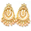 Veekee Fashion Gold Plated Kundan Stone & Meenakari & Beads Dangler Earrings