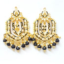 Veekee Fashion Gold Plated Kundan Stone & Meenakari & Beads Dangler Earrings