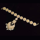 Vaamika Gold Plated Kundan Stone & Pearl Sheeshphool / Headband Hair Accessories For Women