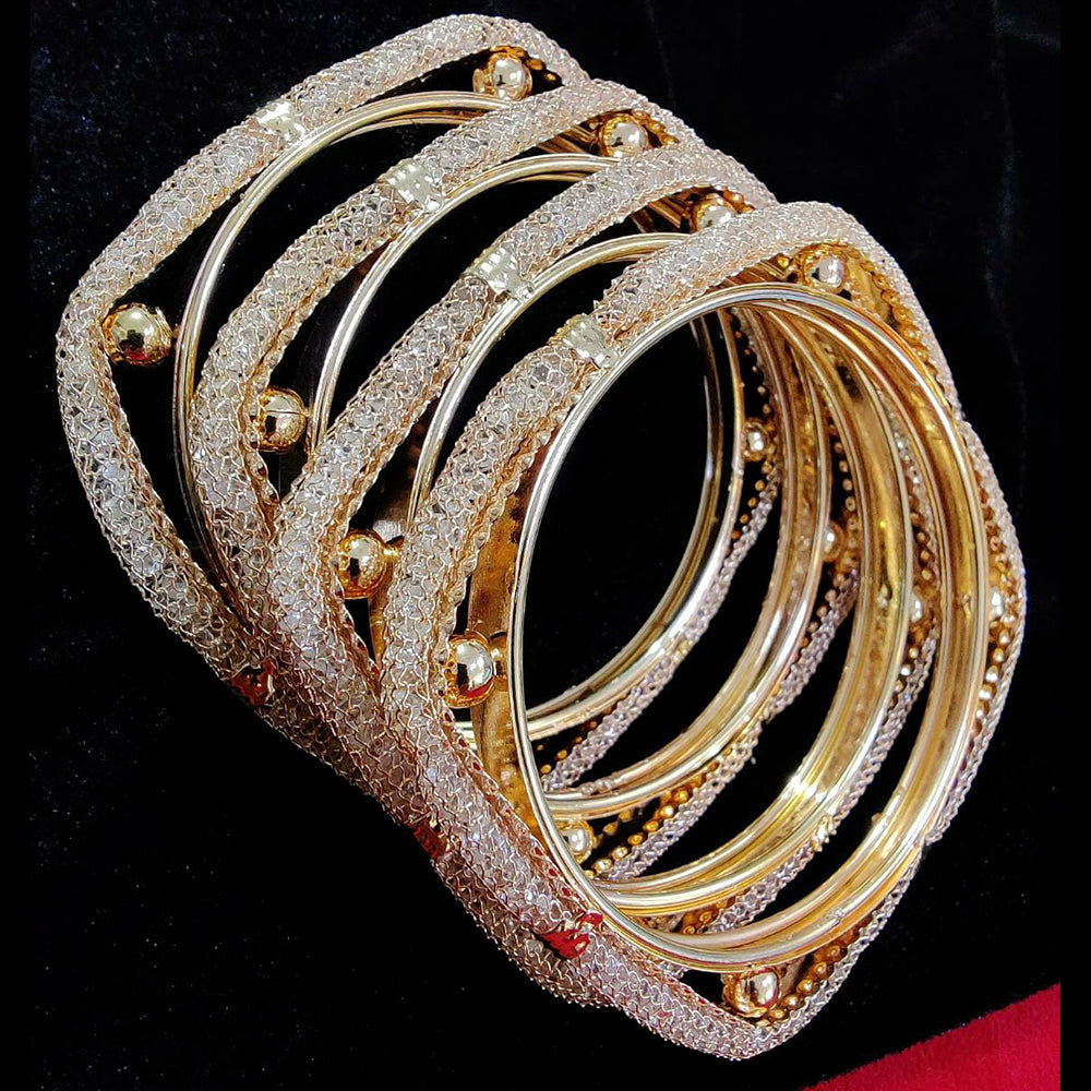 Vaamika Oxidized & Gold Plated Bangle Set