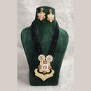 Vaamika Gold Plated Meenakari & Kundan & Beads Long Necklace Set