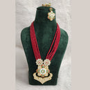 Vaamika Gold Plated Meenakari & Kundan & Beads Long Necklace Set