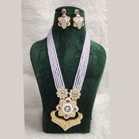 Vaamika Gold Plated Meenakari & Kundan & Beads Long Necklace Set