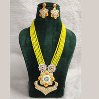 Vaamika Gold Plated Meenakari & Kundan & Beads Long Necklace Set