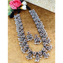 Vaamika Oxidized Plated Pota Stone & Pearl & Necklace Set