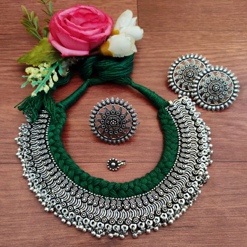 Vaamika Oxidized Plated Necklace Set